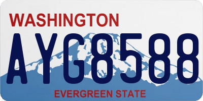 WA license plate AYG8588