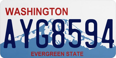WA license plate AYG8594