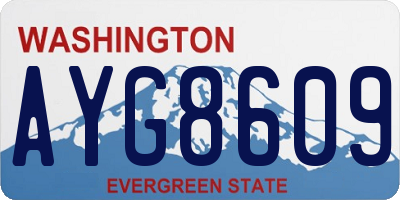 WA license plate AYG8609