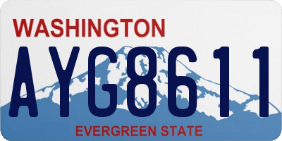 WA license plate AYG8611