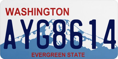 WA license plate AYG8614