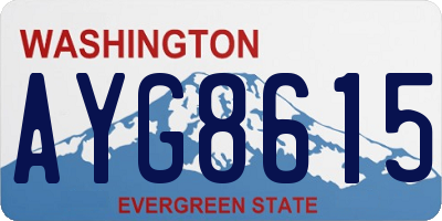 WA license plate AYG8615