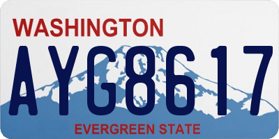 WA license plate AYG8617
