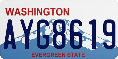 WA license plate AYG8619