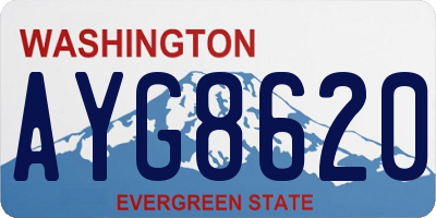 WA license plate AYG8620