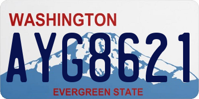 WA license plate AYG8621