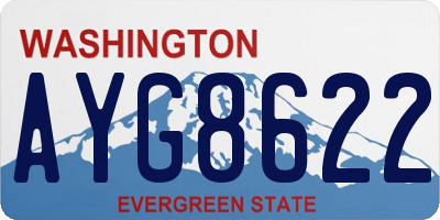 WA license plate AYG8622