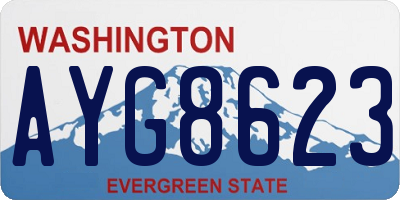 WA license plate AYG8623