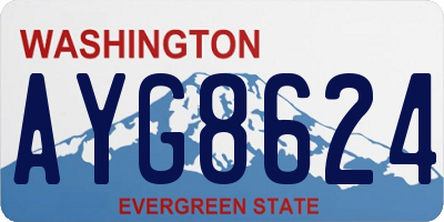 WA license plate AYG8624