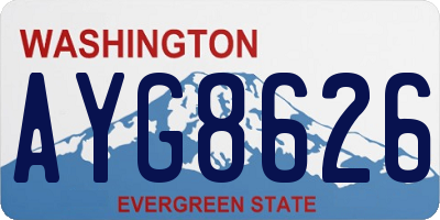 WA license plate AYG8626