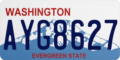 WA license plate AYG8627