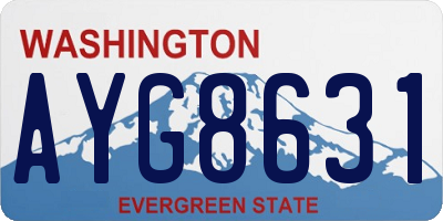 WA license plate AYG8631
