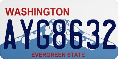 WA license plate AYG8632