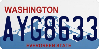 WA license plate AYG8633