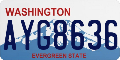 WA license plate AYG8636