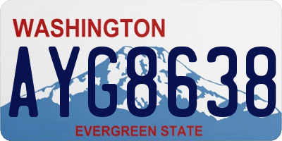 WA license plate AYG8638
