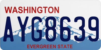 WA license plate AYG8639