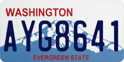 WA license plate AYG8641