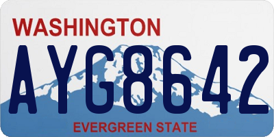 WA license plate AYG8642