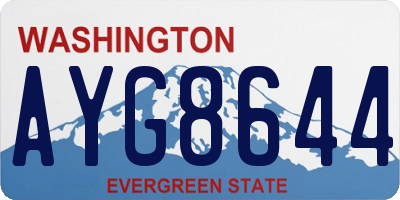 WA license plate AYG8644