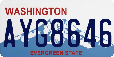 WA license plate AYG8646