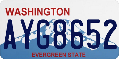 WA license plate AYG8652
