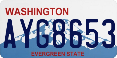 WA license plate AYG8653