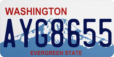 WA license plate AYG8655