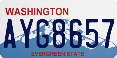 WA license plate AYG8657