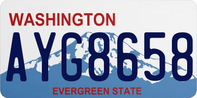 WA license plate AYG8658
