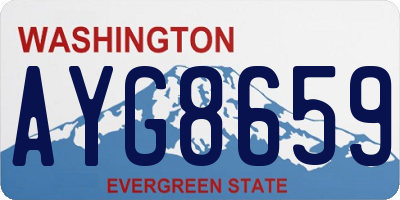WA license plate AYG8659