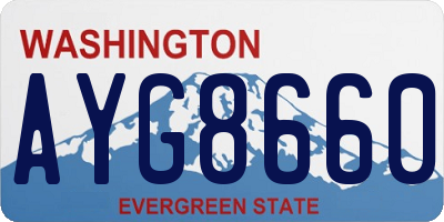WA license plate AYG8660