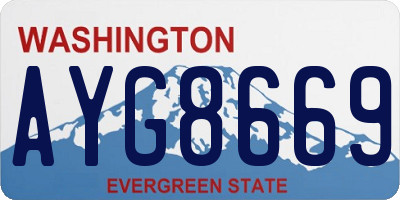 WA license plate AYG8669