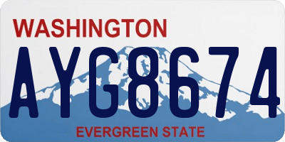 WA license plate AYG8674