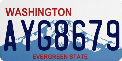 WA license plate AYG8679