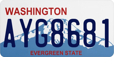 WA license plate AYG8681