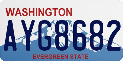 WA license plate AYG8682
