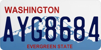 WA license plate AYG8684