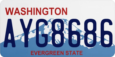 WA license plate AYG8686