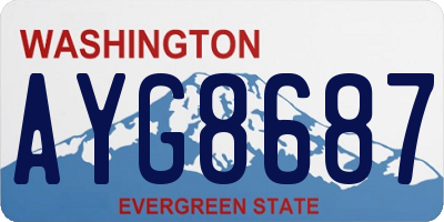 WA license plate AYG8687