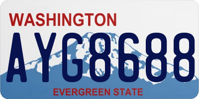 WA license plate AYG8688