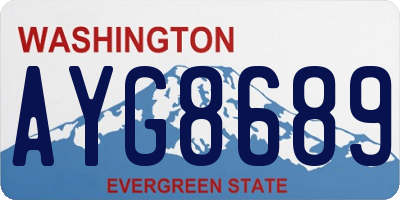 WA license plate AYG8689
