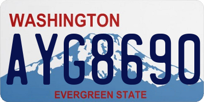 WA license plate AYG8690