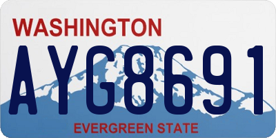 WA license plate AYG8691
