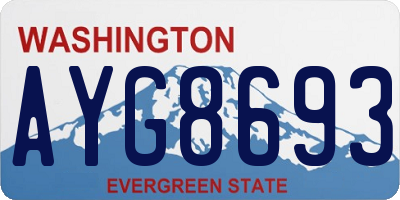 WA license plate AYG8693