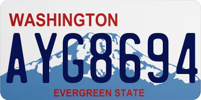 WA license plate AYG8694
