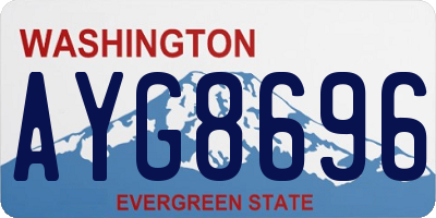 WA license plate AYG8696