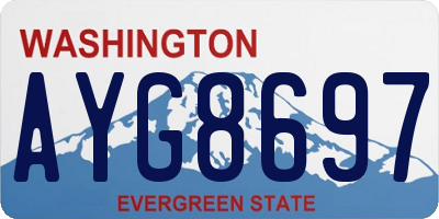 WA license plate AYG8697