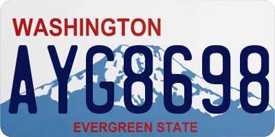 WA license plate AYG8698