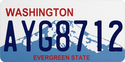 WA license plate AYG8712